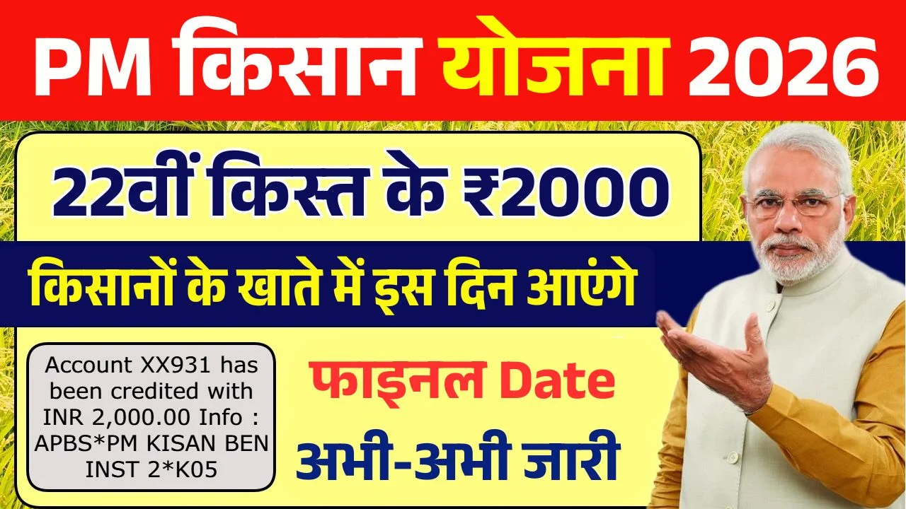 PM Kisan 22nd Installment Date 2026